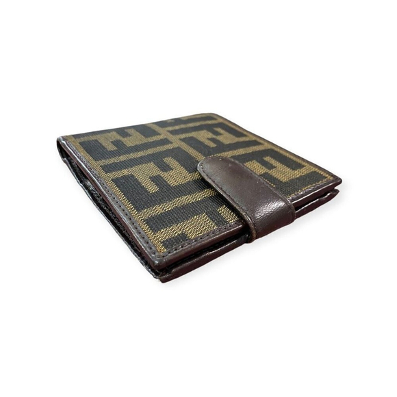 Authentic Compact Fendi Wallet | Zucca FF Logo Small Fendi Wallet - Picture 3 of 10